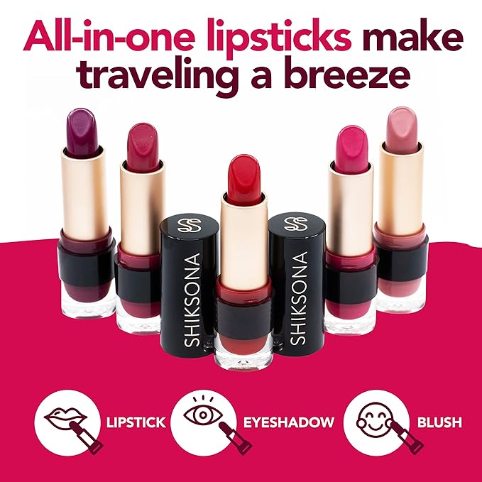 ShikSona Barrier Breaking Beauty | Vegan, Creamy, Full Coverage Matte Lipstick in a Timeless, Rich Blue Red Shade