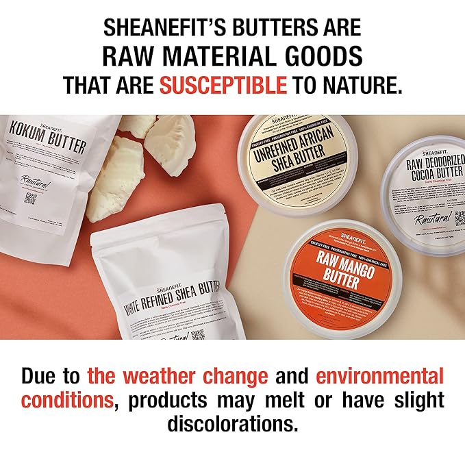 Raw Unrefined African Shea Butter, Natural Body Butter, Soft & Smooth Daily Moisturizer For Face & Body Ivory 8oz (Pack of 1)