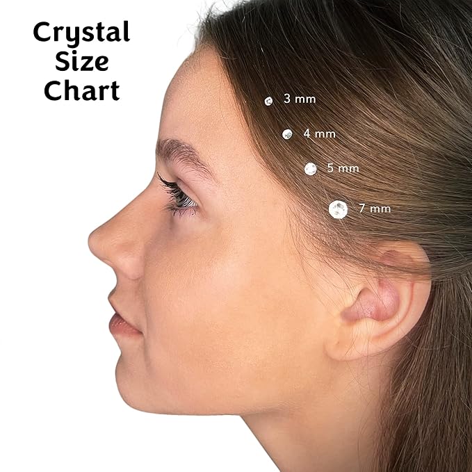 blinger® Shimmer Crystal Refill Pack – as seen on Shark Tank | 5 Discs – 75 Precision-Cut Glass Crystals | Hair-Safe Accessories | Styling Tool not included | Crystal 4 mm
