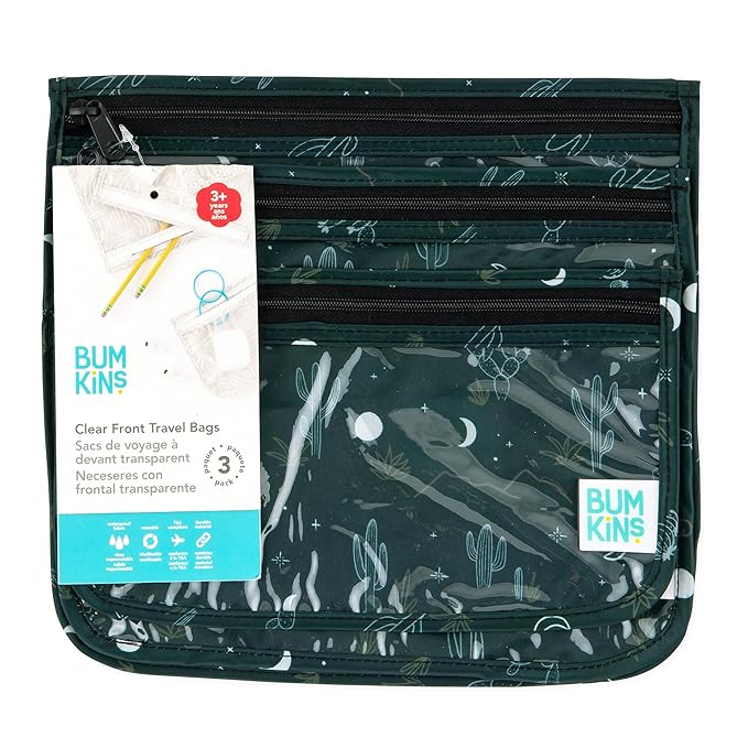 Bumkins, B1 Starry Cactus-Dk Green, 3 Piece Assortment