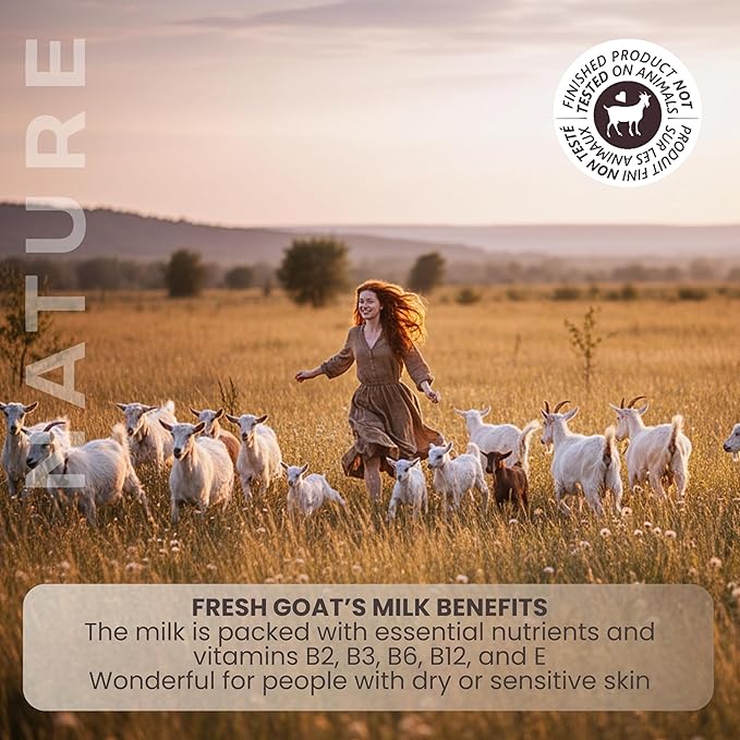 Goat Milk Lotion, Creamy Fragrance Free, Moisturizing Goat Milk Skin Lotion for Women and Men, Dry Skin Hydration with Fresh Goat's Milk, 11.8 oz