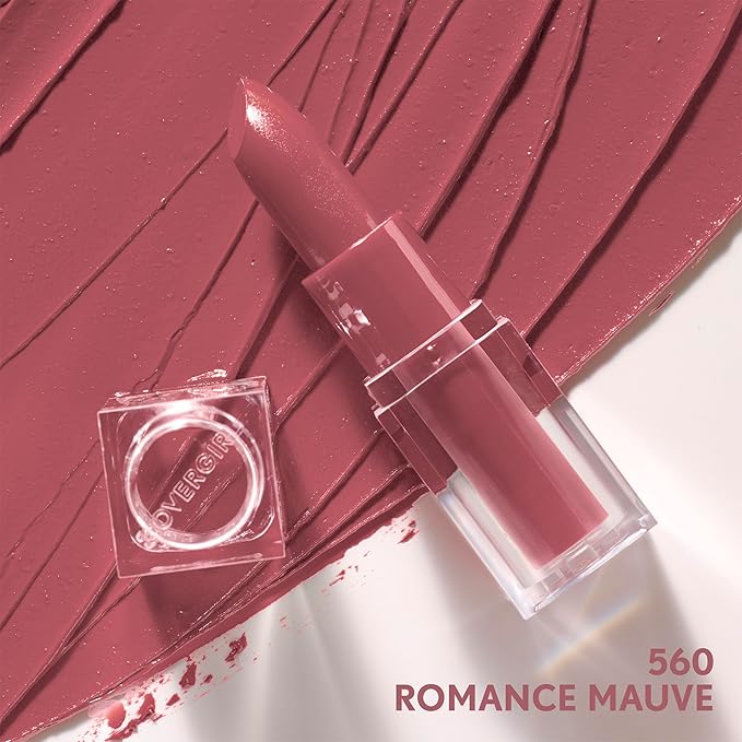 COVERGIRL Clean Lip Color, Romance Mauve, Satin Finish, Squalane, Avocado & Aloe, Carmine-Free, Non-Drying, 0.12oz