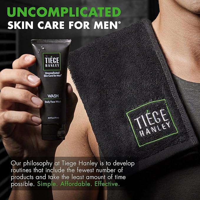 Tiege Hanley Basic Skin Care Set for Men, Hydrating Face Wash & Daily Face Moisturizer With SPF 20 Sunscreen, Basic Facial Kit for Men, Gentle on Sensitive Skin, Men’s Skincare, 2 Piece Kit