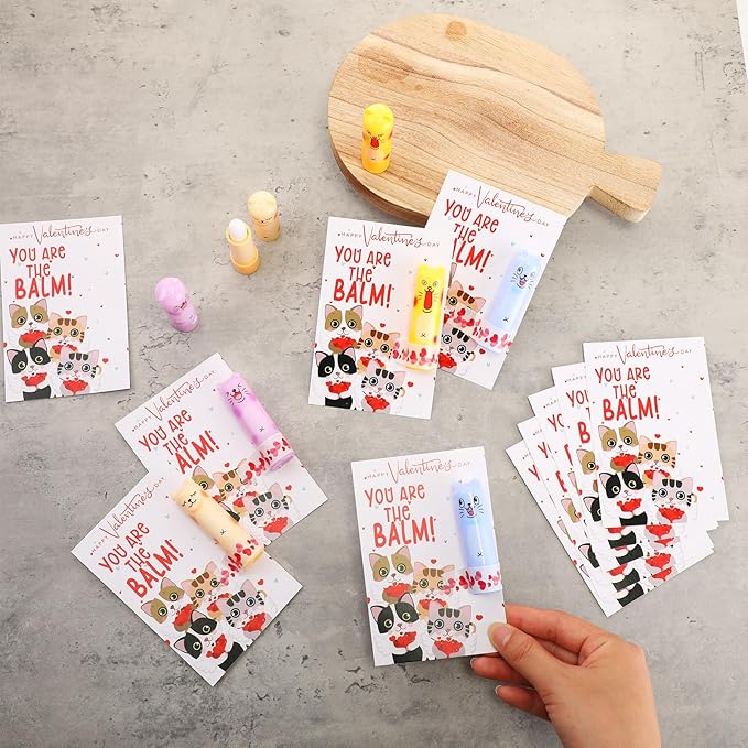 48 Sets Lip Balm with Cards Sign)