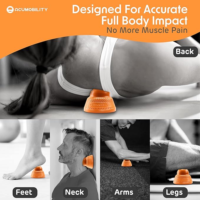 Acumobility Massage Ball Roller 2 Pack - Trigger Point - Massage Balls Massage Roller Ball - Foot Massage Ball - Physical Therapy Ball