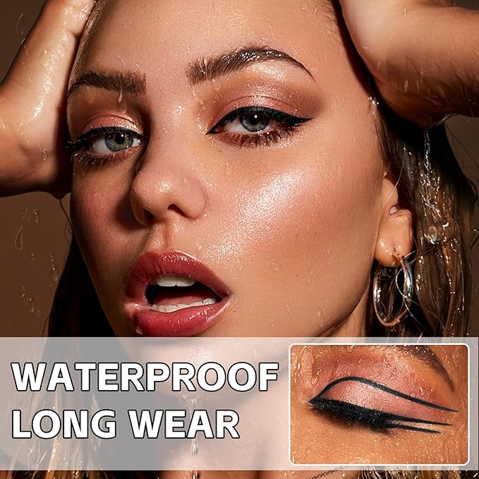 Boobeen Liquid Eyeliner Pen, Matte Eye Liner with Precision Tip, Long Lasting Eyeliner Pencil for Bold Eye Makeup, Glides on Smoothly
