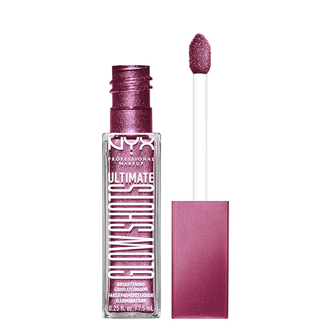 NYX PROFESSIONAL MAKEUP Ultimate Glow Shots, Liquid Eyeshadow, Long-Lasting Shimmer Eye Shadow with Vitamin C - Plum Player