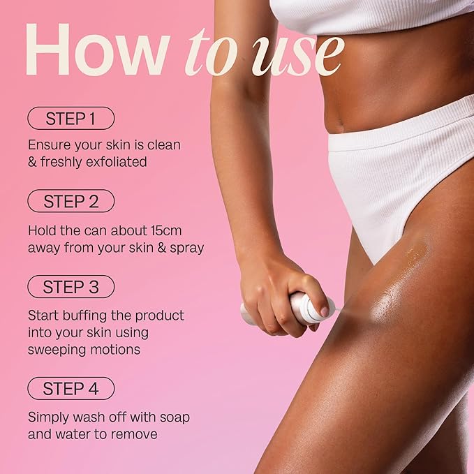 Bali Body Instant Tan Medium-Dark | Skin Perfecting Aerated Spray, Instantly Flawless Airbrushed Bronzed Finish | Soothing for All Skin Types | Vegan, Cruelty Free, Australian Made (97 ml/3.28 fl oz)