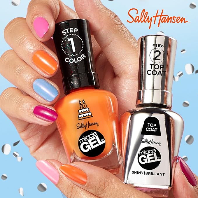 Sally Hansen Miracle Gel™, One Gel of a Party Brewberry, Long Lasting, Gel-Like Formula, No UV Lamp Needed, Purple Nail Polish