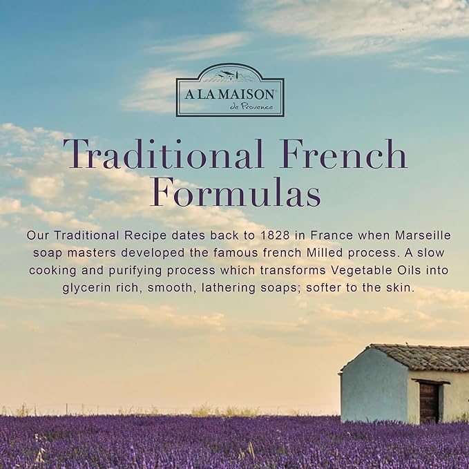 A LA MAISON de Provence Lavender Aloe Liquid Hand and Body Soap (Pack of 2) With Argan Oil, Olive Oil and Vitamin E, 16.9 fl oz Each