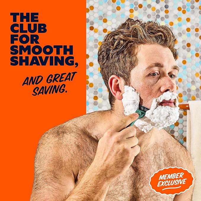 Dollar Shave Club | The Member Exclusive Shave Set | 4 Swift Rinse Refill Cartridges, 1 Handle (Green), 1 Shave Butter 3 ounce, 1 Razor Cover