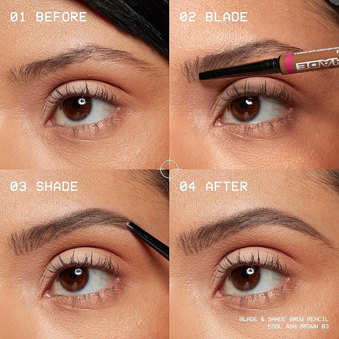 NYX PROFESSIONAL MAKEUP Blade & Shade Brow Pencil, Nano Mechanical Eyebrow Pencil, Up to 16HR Make Up Wear - Chocolate