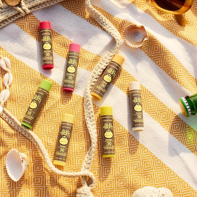 Sun Bum SPF 30 Sunscreen Lip Balm | Vegan and Hawaii 104 Act Compliant (Octinoxate & Oxybenzone Free) Broad Spectrum Natural Lip Care with UVA/UVB Protection |Kiwi Flavor| .15 oz
