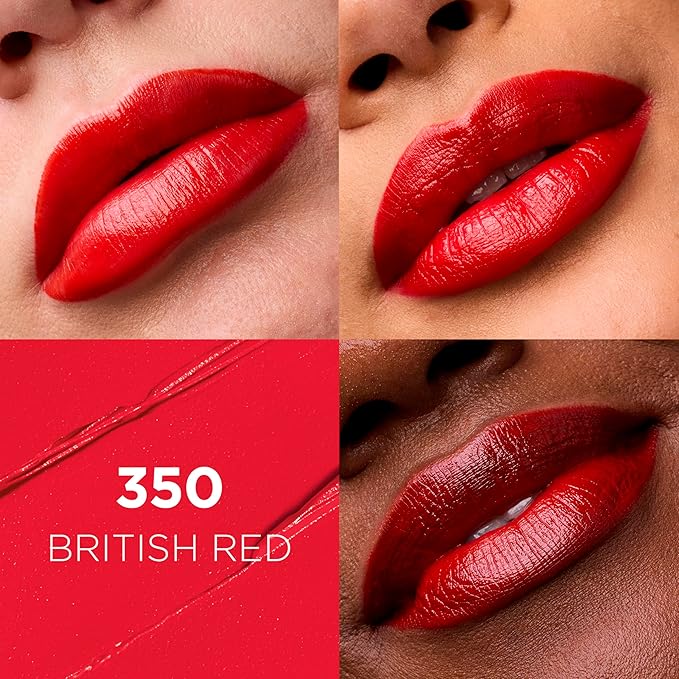 L’Oréal Paris Colour Riche Original Creamy, Hydrating Satin Lipstick with Argan Oil and Vitamin E, British Red , 1 Count