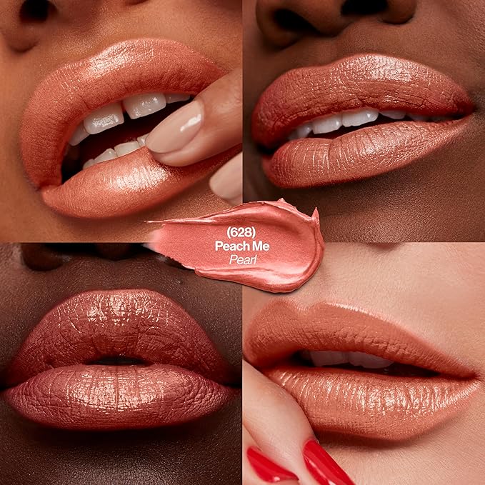 Revlon Super Lustrous Lipstick, Creamy Formula For Soft, Fuller-Looking Lips, Moisturized Feel, 628 Peach Me, 0.15 oz
