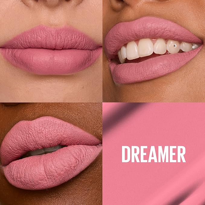 Maybelline Super Stay Matte Ink Liquid Lipstick Makeup, Long Lasting High Impact Color, Up to 16H Wear, Dreamer, Warm Pink Neutral, 1 Count