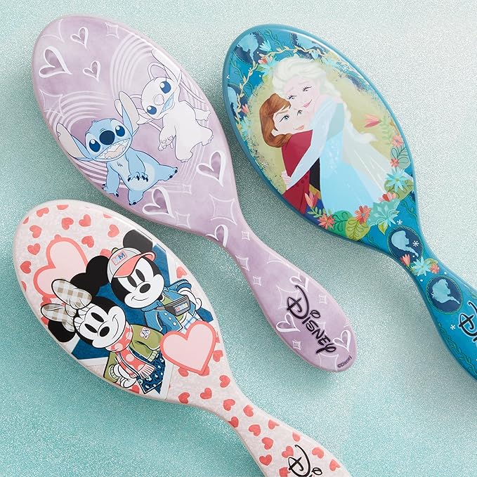 Wet Brush Original Detangler Hair Brush, Anna & Elsa (Disney Love), Ultra-Soft IntelliFlex Bristles, Detangling Bristles Glide Through Tangles (Wet Dry & Damaged Hair), Women & Men