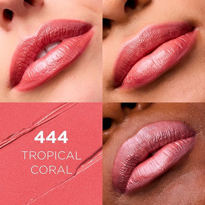 L’Oréal Paris Colour Riche Original Creamy, Hydrating Satin Lipstick with Argan Oil and Vitamin E, Tropical Coral , 1 Count