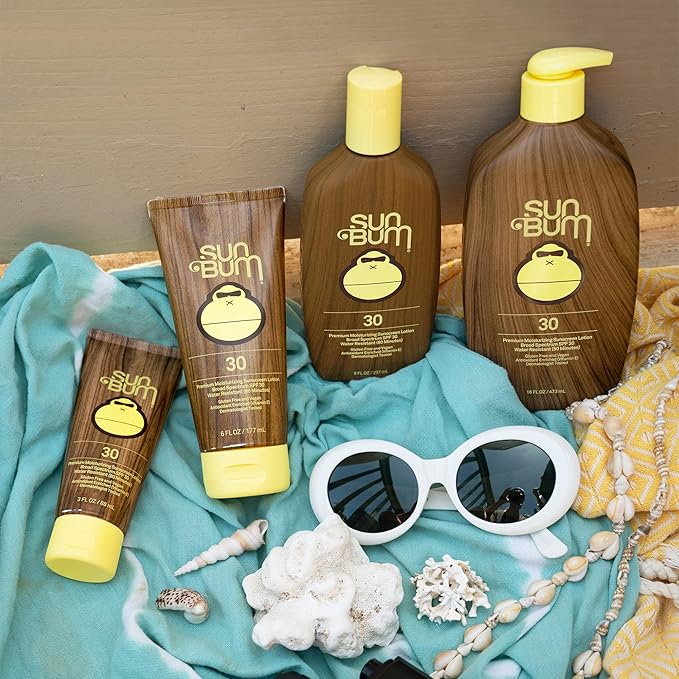 Sun Bum Sunscreen Lotion, SPF 30 | Original Scent | Vitamin E | Hawaii Compliant | 8 oz Pack of 2