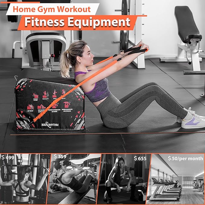 BODYRHYTHM Multi-Functional Total Body Workout Box for Hip Thrust