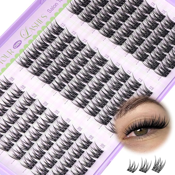 Natural Lash Clusters Wispy Eyelash Clusters Volume Cluster Eyelash Extensions 10-12MM Short Lash Extensions Easy to Apply Pestañas Postizas Naturales DIY at Home by JIMIRE