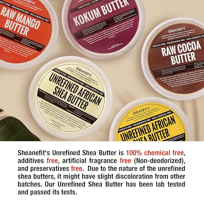 Raw Unrefined African Shea Butter, Natural Body Butter, Soft & Smooth Daily Moisturizer For Face & Body Ivory 8oz (Pack of 1)