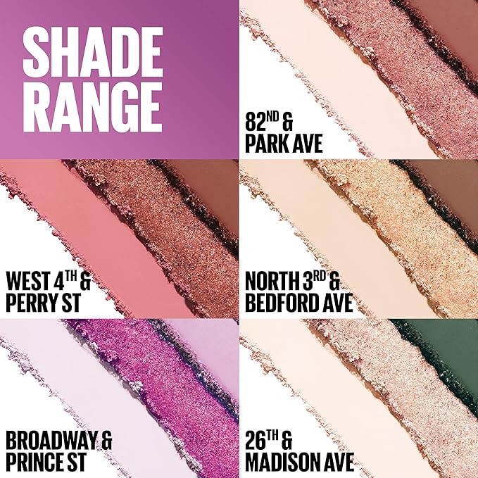 Maybelline New York Shadow Blocks Shadow Blocks Eyeshadow Palette, Stacked Eye Shadow Trio, 82nd & Park Ave, 0.08 oz