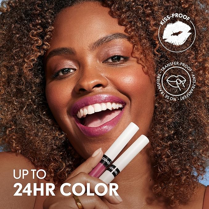 COVERGIRL Outlast All-Day, 050 Heat Wave, Lip Color, 24-Hour Wear, Hydrating Balm, Kiss-Proof, Moisturizing, Vegan Formula, 0.07oz/0.08oz