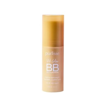 pūrlisse ViVi Glow BB Highlighter Makeup Stick - Creamy Face Highlighter for a Dewy, Luminous Finish - Hydrating Formula with Hyaluronic Acid, Jasmine & Cornelian Cherry - Soft Pearl Glow (0.28 oz)