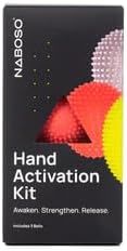 NABOSO Hand Activation Kit - 3 Neural Enhancement Therapy Balls with Patented Sensory Texture - Hand Strength, Recovery & Circulation Boost - Professional Grade Hand Therapy Tools