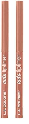 L.A. COLORS Auto Lipliner Pencil, Nude CAL561 (Pack of 2)