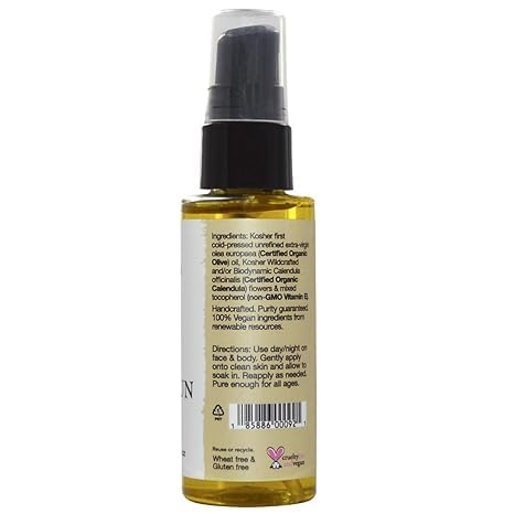Bodyceuticals Organic Calendula After Sun Oil – Moisturizing Face and Body with Olive Oil and Vitamin E, Lightweight Formula for Normal to Oily Skin, 2 oz