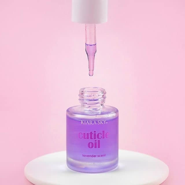 KIARA SKY Hydrating Nail and Cuticle Oil - Stronger Cuticle Nail - Ultra Nourishing Repair Nail Strengthener - Ultimate Nail Growth - Cuticle Oil for Weak Damaged Nails, 7 fl oz (Lavender)