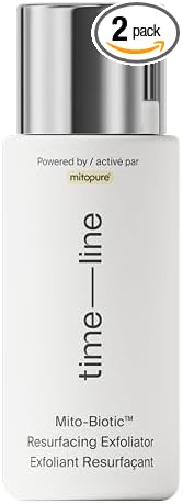Timeline Mito-Biotic™ Travel Size Resurfacing Face Exfoliator with Acids to Purify, Tone, Hydrate, Refine Texture & Unclog Pores - .30mL (Pack of 2)