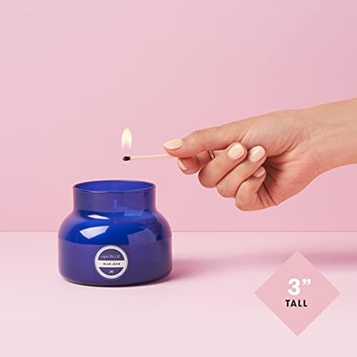 Capri Blue Scented Candles - Soy Candle Wax Blend - Jar Candles - Blue Candle Gifts for Women & Men - Luxury Candles for Home Scented with Citrus, White Musk & Patchouli - Blue Jean (8 oz)
