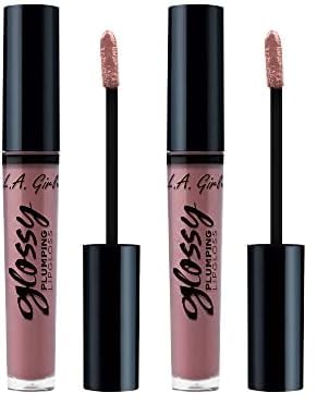 L.A. Girl Glossy Plumping Lipgloss- Plush (Pack of 2)