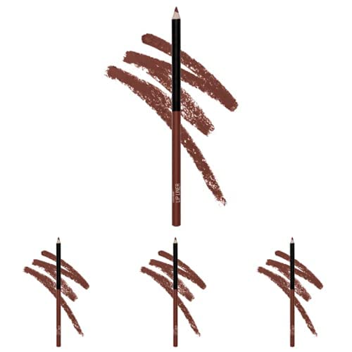 wet n wild Lip Liner Pencil Color Icon Lip Color Makeup, Dark Brown Chestnut (Pack of 4)