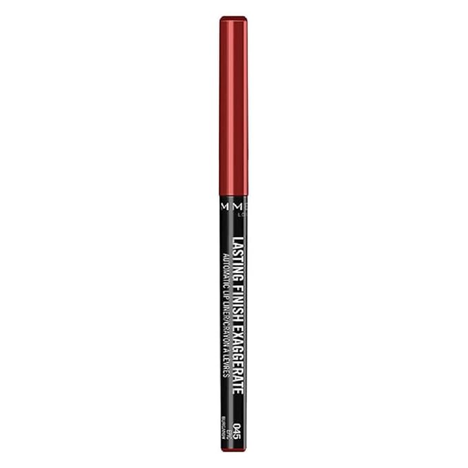 Rimmel Lasting Finish Exaggerate Automatic Lip Liner - Rich, Smooth Formula for Long Lasting Lip Looks - 45 Epic Burgundy, .01oz