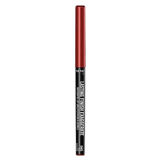 Rimmel Lasting Finish Exaggerate Automatic Lip Liner - Rich, Smooth Formula for Long Lasting Lip Looks - 45 Epic Burgundy, .01oz