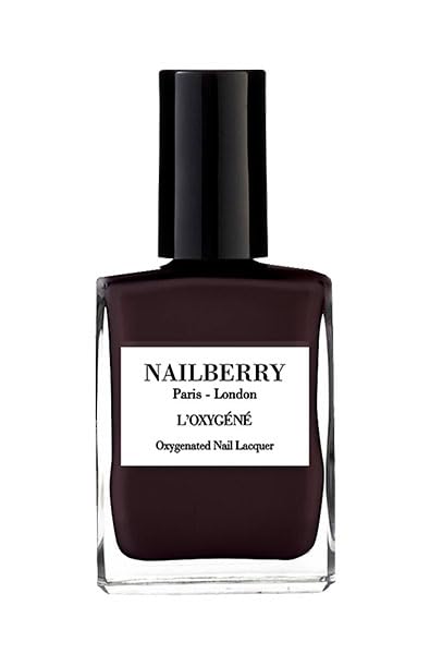 Nailberry L'Oxygéné Oxygenated Nail Lacquer | Hot Coco | Rich Cocoa Espresso Opaque Nail Polish | UV Protected Long-Wear Nail Polish | 12-Free | Vegan | Certified Halal | Cruelty & Gluten Free | 15 ml