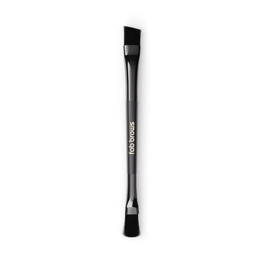 Fab Brows Duo Applicator Brush | Dual-Ended Eyebrow Brushh | Creates Bold or Soft Looks | Fluffy & Angled Brow Brush | Beginner-Friendly | Eye Makeup Brushes | Vegan, Hypoallergenic