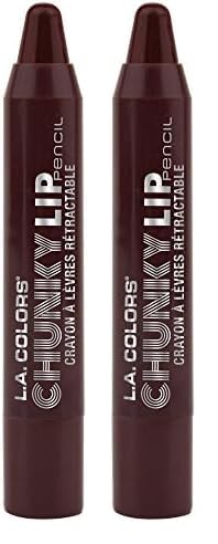 LA COLORS Chunky Lip Pencil, Spice, 0.04 Ounce (Pack of 2)