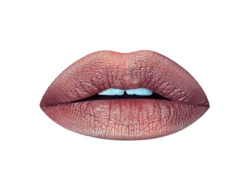 Aromi Tan Metallic Liquid Lipstick | Sepia Bronze Lip Color with Shimmery Finish, Vegan, Cruelty-free, Long-Lasting, Smudge-Proof, Handmade (Peachy Tan) | Shimmery Finish, Long-lasting, Vegan Lipstick, Metallic, Tan Lipstick