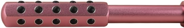 Betypura 30-Stone Facial Roller - Cooling Face & Neck Massager Tool for Skin Rejuvenation | 360° Contouring with Germanium Stones & Aircraft Aluminum | Portable 7.6" Beauty Roller - Pink