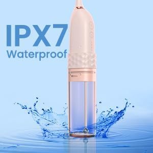 UNINGOPI Portable Electric Toothbrush with Water flosser, 2 in 1 Teeth Cleaning Kit, Electricc, Toothbrush and Water flosser Combo, Travel Toothbrush with Water Bottle(Pink)