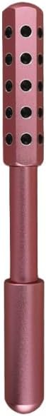 Betypura 30-Stone Facial Roller - Cooling Face & Neck Massager Tool for Skin Rejuvenation | 360° Contouring with Germanium Stones & Aircraft Aluminum | Portable 7.6" Beauty Roller - Pink