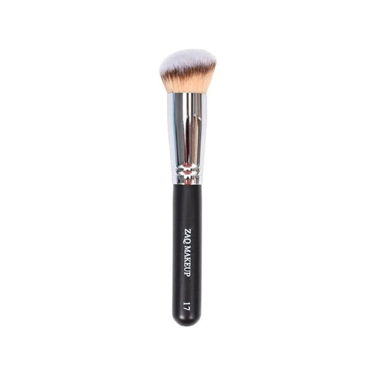 ZAQ Contoured Foundation Brush for Blending Liquid & Cream Foundation Makeup Brush for Powder - Face Brush for Buffing, Blending, and Concealer
