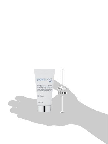 Glowbiotics Tinted Reef-Safe Sunscreen SPF 30: Non-Greasy Daily UVA/UVB Protection | Breathable Mineral Primer with Vitamins, 2 Fl Oz