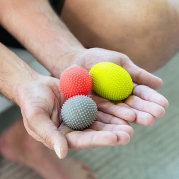 NABOSO Hand Activation Kit - 3 Neural Enhancement Therapy Balls with Patented Sensory Texture - Hand Strength, Recovery & Circulation Boost - Professional Grade Hand Therapy Tools