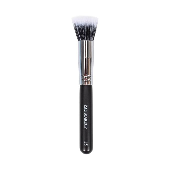 ZAQ Large Premium Stipple Brush, Best Liquid Foundation Brush, Blending Make Up Brush